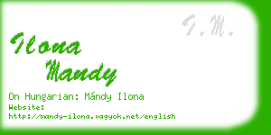 ilona mandy business card